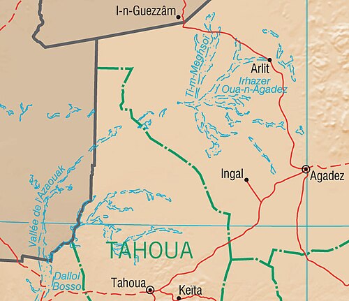 Niger fizjografia - Azaouak