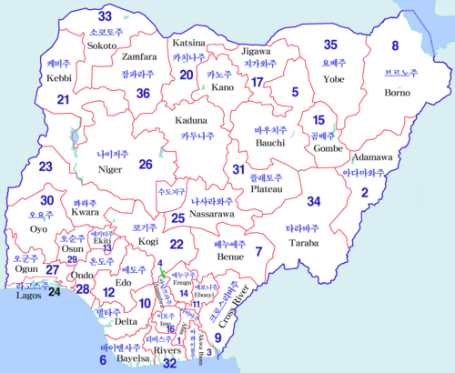 Mapa Nigerii 1