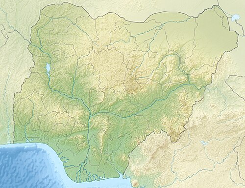 Mapa terenu i lokalizacji Nigerii