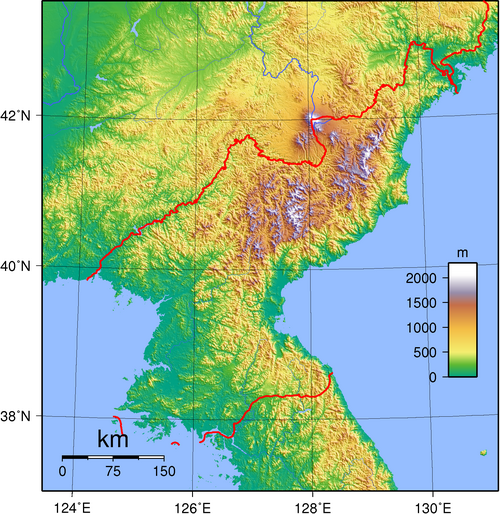 Topografia Korei Północnej