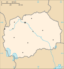Mapa Macedonii Północnej - CIA - Pusta