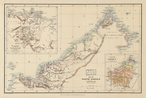 Mapa Północnego Borneo 1881