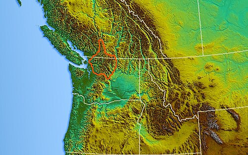 Mapa północna - Góry North Cascades