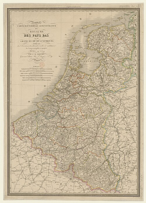 Nowa mapa dróg Królestwa Niderlandów (Berthe)