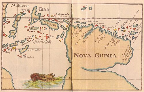 Nowa Gwinea mapa 1600