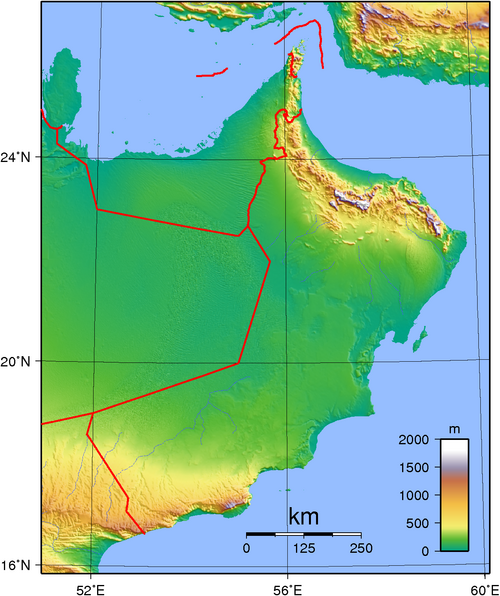 Topografia Omanu