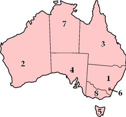 Mapa Australii