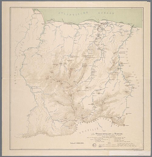 Mapa poglądowa Surinamu (1913)