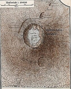 Mapa wulkanu Matavanu, Samoa (1910)