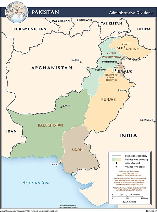 Podział administracyjny Pakistanu