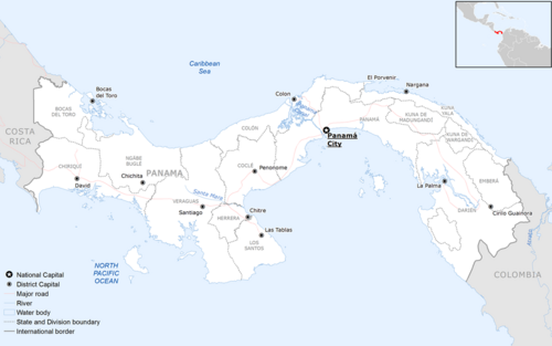 Mapa podstawowa Panamy