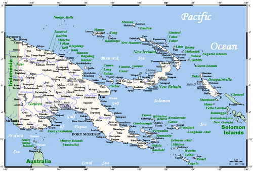Mapa OMC Papui Nowej Gwinei