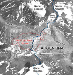 Mapa obszaru Pascua Lama