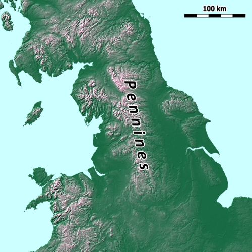 Mapa lokalizacji Pennin