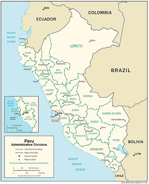 Podział Administracyjny Peru
