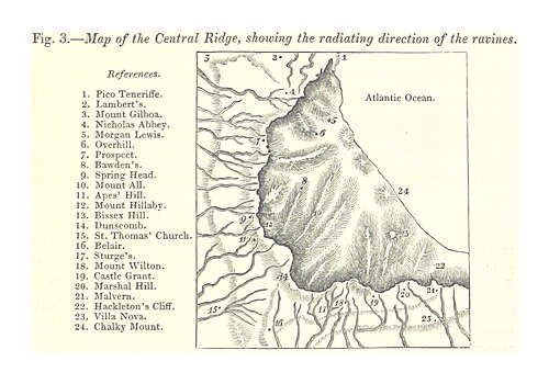 Mapa Grzbietu Środkowego Barbadosu