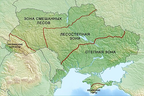 Podział fizyczno-geograficzny Ukrainy