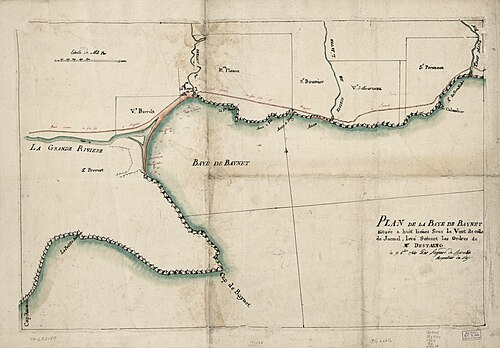 Plan Zatoki Baynet, 1764