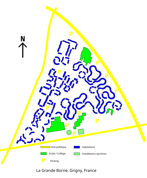 Plan Grande Borne Grigny Francja