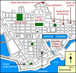 Plan miasta Le Havre