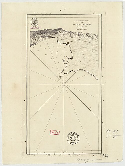 Plan zatoki Morebat na wybrzeżu arabskim - 1781