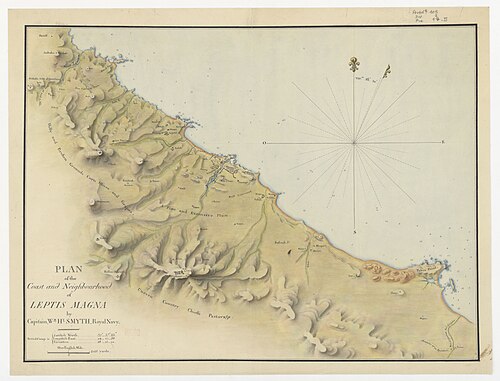 Plan okolic Leptis Magna