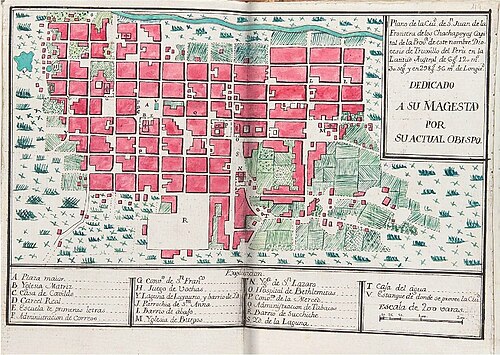 Plan miasta San Juan de la Frontera