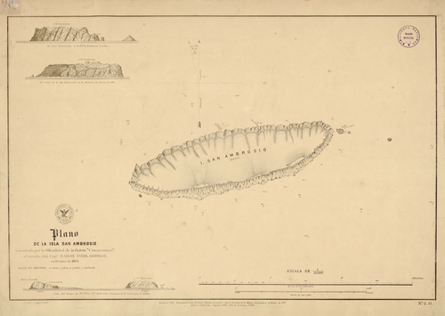 Plan wyspy San Ambrosio z 1874