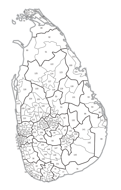 Okręgi wyborcze Sri Lanki
