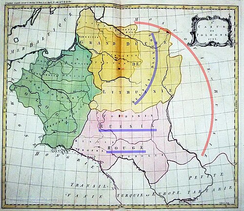 Polonia - Jean Palairet 1755 (Białoruś, Ruś Czerwona)