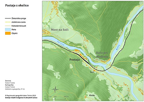Mapa stacji Tolmin