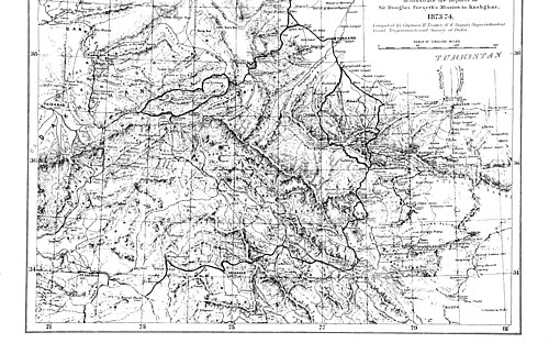 Wstępna mapa wschodniego Turkestanu (część dolna)
