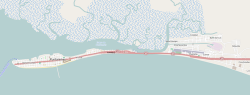 Puntarenas, Kostaryka - Plan miasta