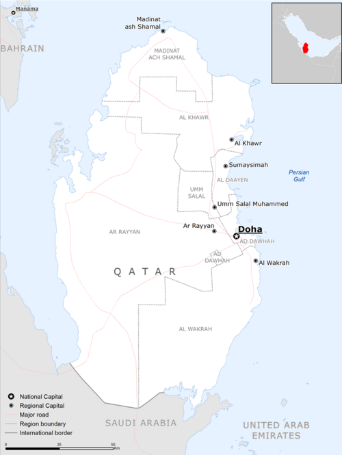 Mapa podstawowa Kataru