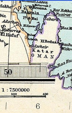 Katar w Atlasie Stielera 1891
