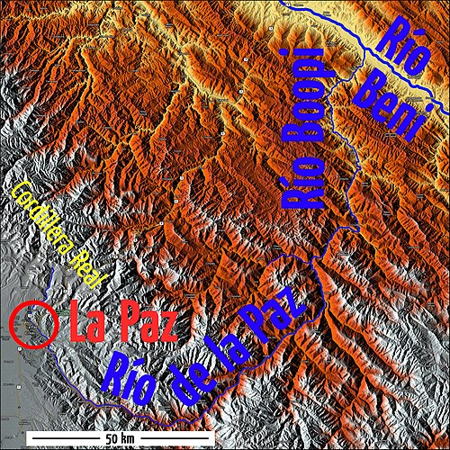 Mapa rzeki Paz
