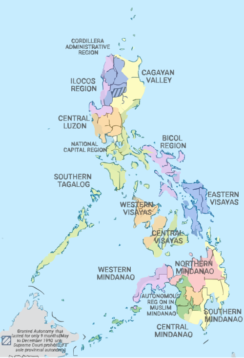 Regiony Filipin 1990