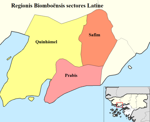 Sektory regionu Biombo