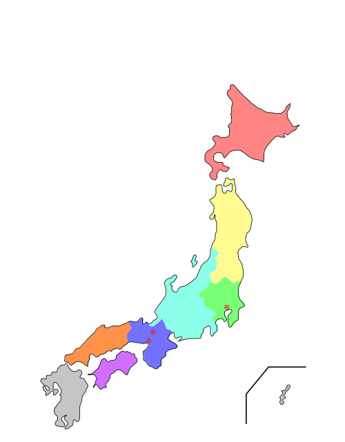 Regiony i prefektury Japonii