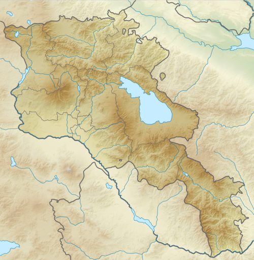 Mapa ukształtowania terenu Armenii