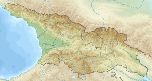 Mapa Rzeźby Gruzji