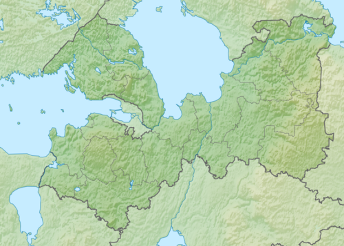 Mapa Reliefowa Obwodu Leningradzkiego
