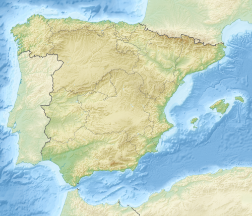 Mapa reliefowa Hiszpanii
