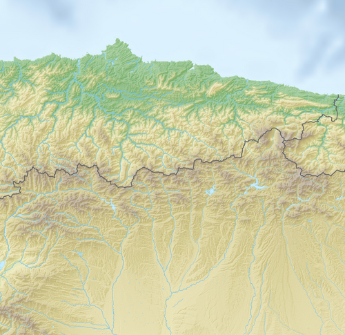 Mapa reliefowa Camino de San Salvador