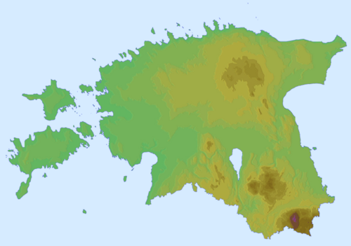 Mapa rzeźby Estonii