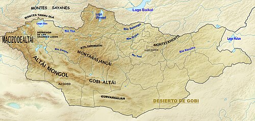 Mapa terenu Mongolii 3