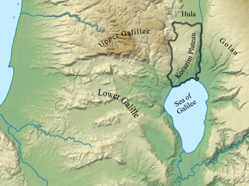 Mapa terenu Ramat Korazim