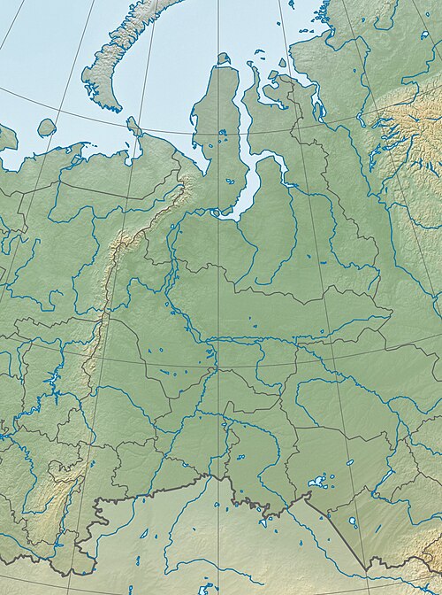 Mapa rzeźby Federalnego Okręgu Uralu