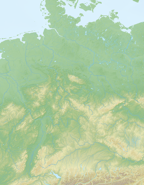 Mapa terenu Niemiec bez granic