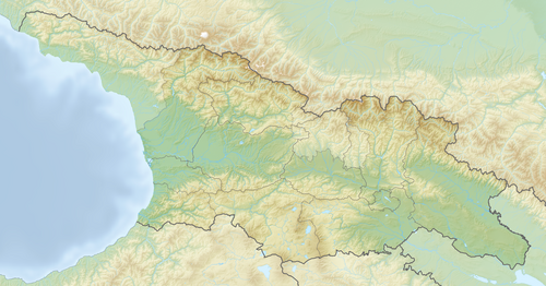 Mapa Rzeźby Gruzji